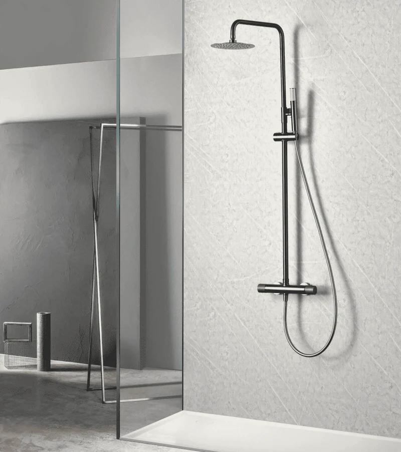 Columna de Ducha Termostática Black Gun Metal Line - Imex
