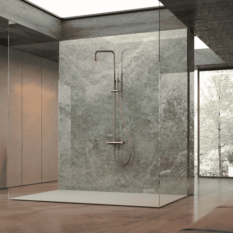 Columna de Ducha Monomando Oro Rosa Cepillado Line - Imex
