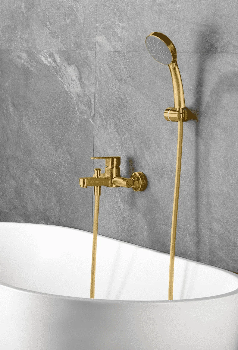 Grifería Baño-Ducha Monomando Roma Oro Cepillado - Imex