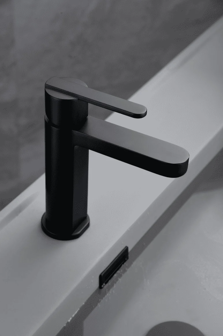 Grifería Monomando Lavabo Roma Negro Mate - Imex