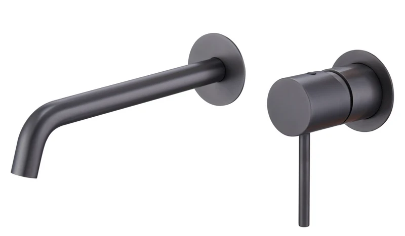 Grifería Lavabo Empotrada Monza Black Gun Metal - Imex | Diseño Industrial