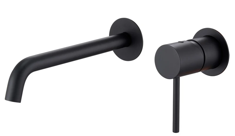 Grifería Lavabo Empotrada Monza Negro Mate - Imex | Diseño Contemporáneo