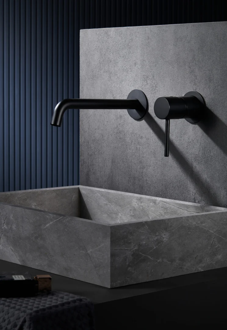 Grifería Lavabo Empotrada Monza Negro Mate - Imex | Diseño Contemporáneo