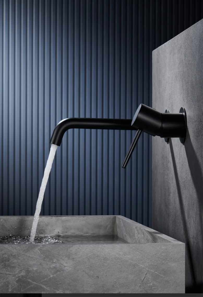 Grifería Lavabo Empotrada Monza Negro Mate - Imex | Diseño Contemporáneo