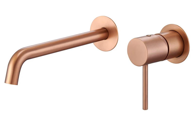 Grifería Lavabo Empotrada Monza Oro Rosa Cepillado - Imex | Diseño Elegante