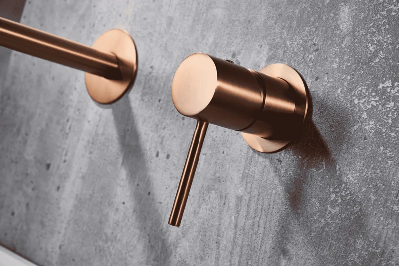 Grifería Lavabo Empotrada Monza Oro Rosa Cepillado - Imex | Diseño Elegante