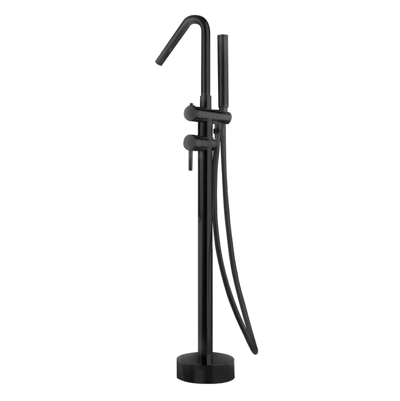 Grifería Bañera Exenta Corcega Negro Mate - Imex