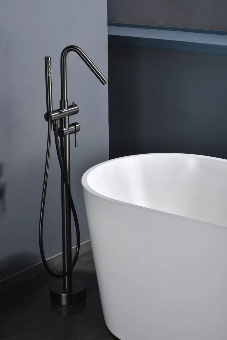 Grifería Bañera Exenta Corcega Black Gun Metal - Imex