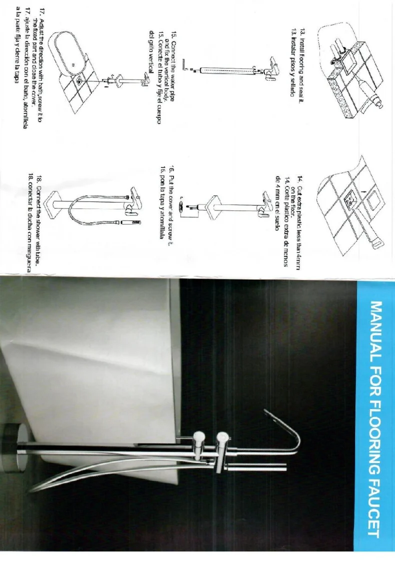 Grifería Bañera Exenta Corcega Black Gun Metal - Imex
