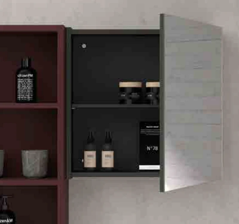 Camerino de Baño con Espejo Cuadrado 50x50cm - Maderó Atelier