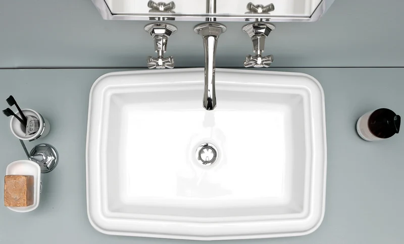 Lavabo Rectangular Sobreencimera Fifties Vintage | Cerámica Italiana Balneo Toscia
