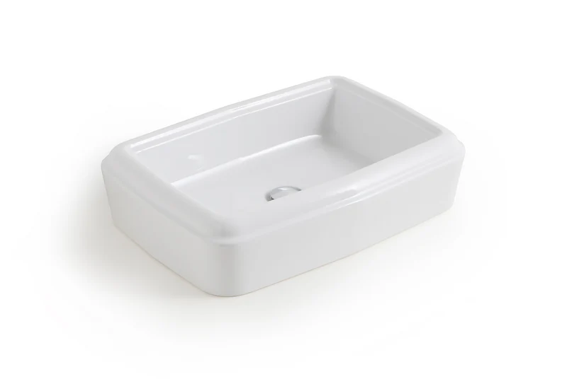 Lavabo Rectangular Sobreencimera Fifties Vintage | Cerámica Italiana Balneo Toscia