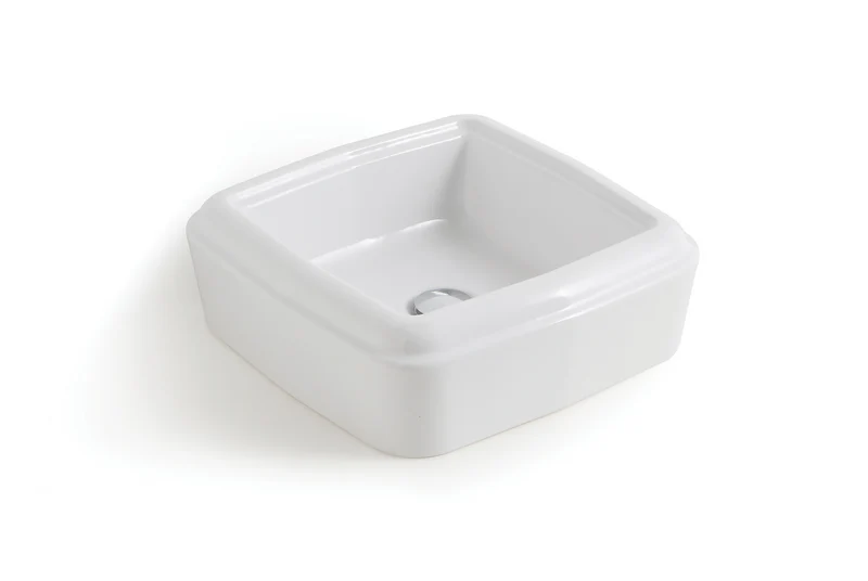 Lavabo Cuadrado Sobreencimera Fifties Vintage | Cerámica Italiana Balneo Toscia