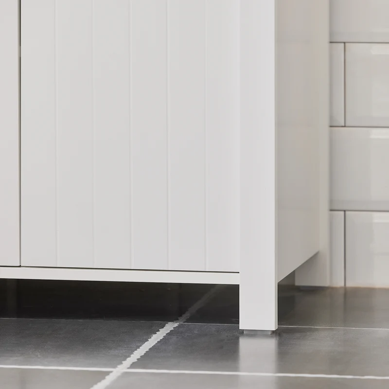 SoBuy BZR101-W Mueble para Debajo del Lavabo 2 Puertas 60 x 34 x 65,5 cm