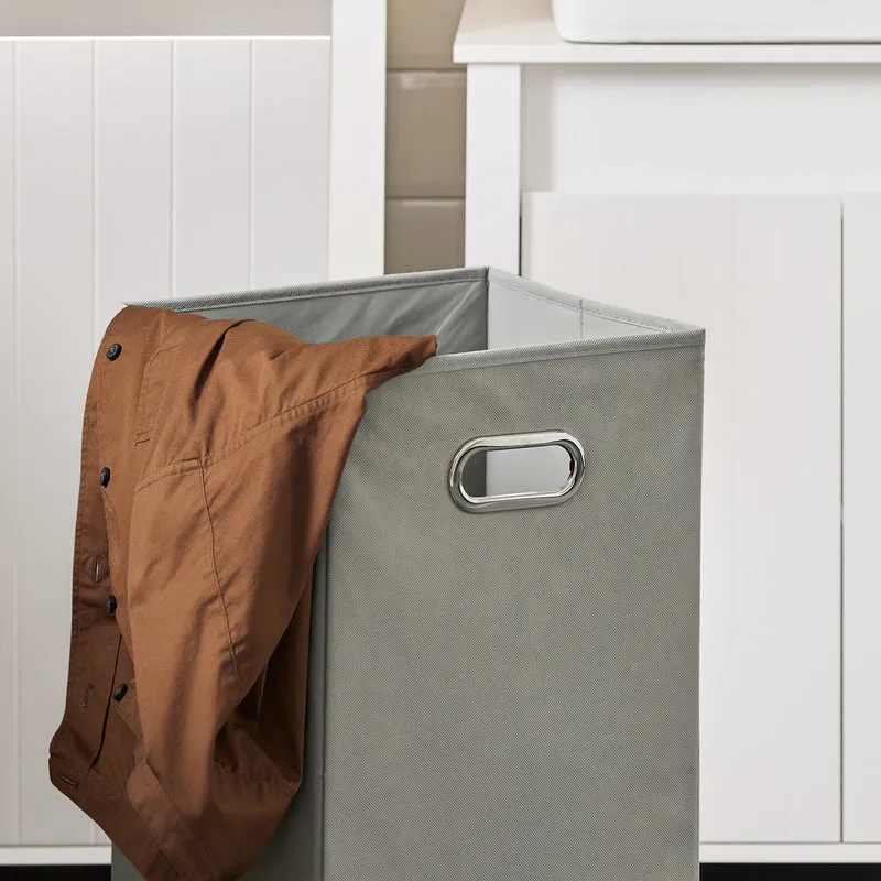 SoBuy BZR102-W Armario Alto de baño con 3 estantes y 1 cesto
