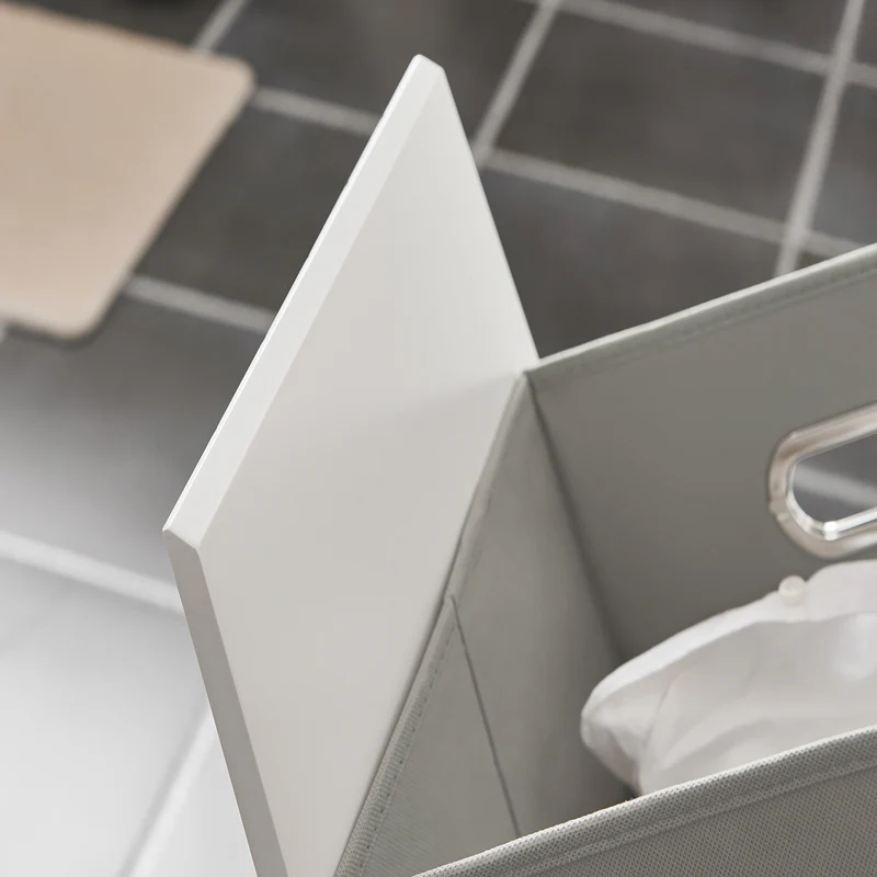 SoBuy BZR100-W Cesto para Ropa Sucia con 1 Cesto Blanco