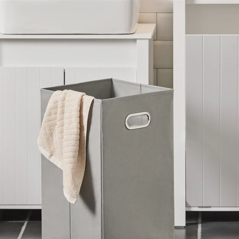 SoBuy BZR100-W Cesto para Ropa Sucia con 1 Cesto Blanco