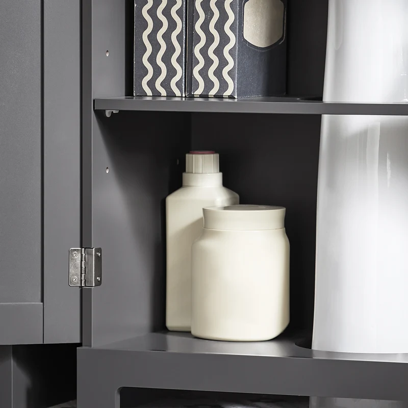 SoBuy BZR18-II-DG Mueble para Debajo del Lavabo Gris