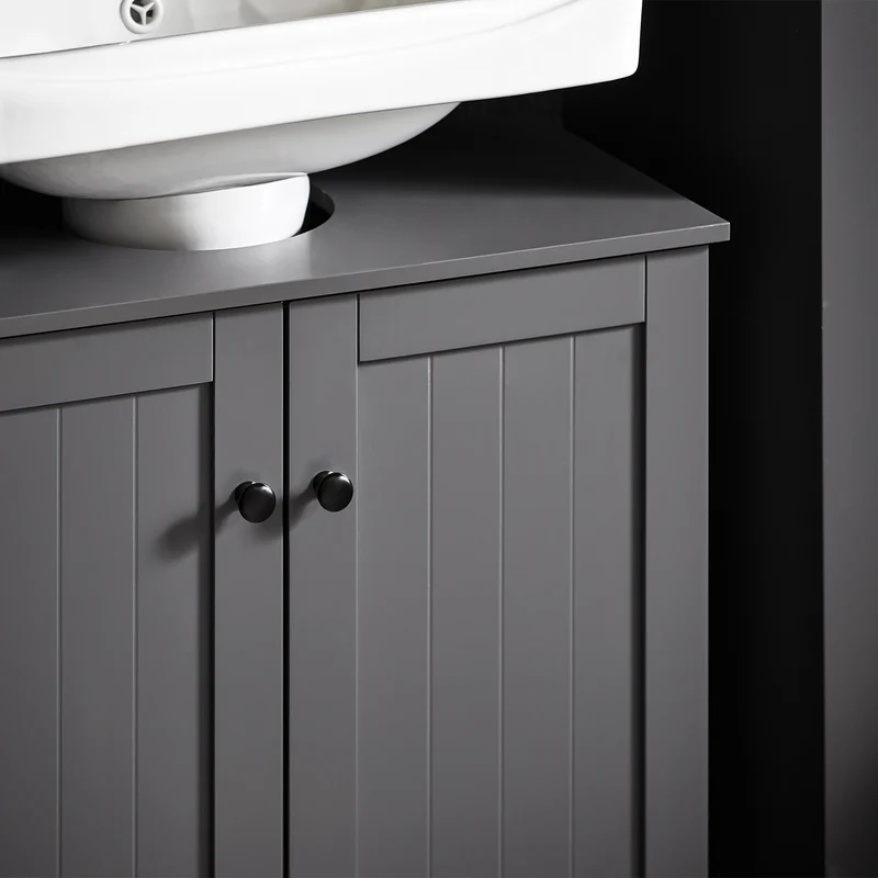 SoBuy BZR18-II-DG Mueble para Debajo del Lavabo Gris