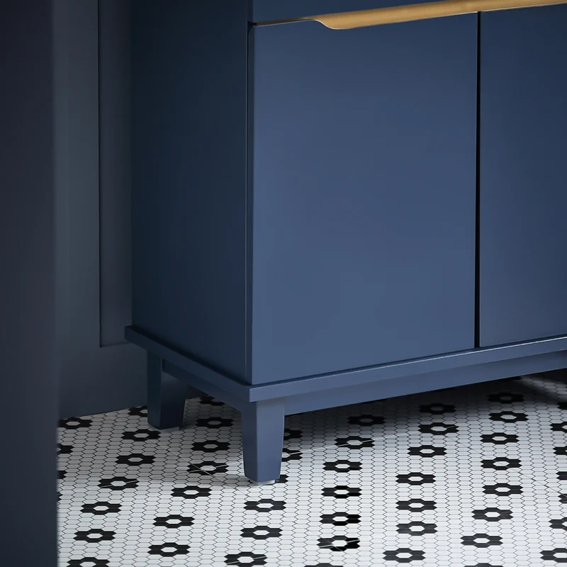 SoBuy BZR113-B Armario para Debajo del Lavabo 2 Puertas Azul