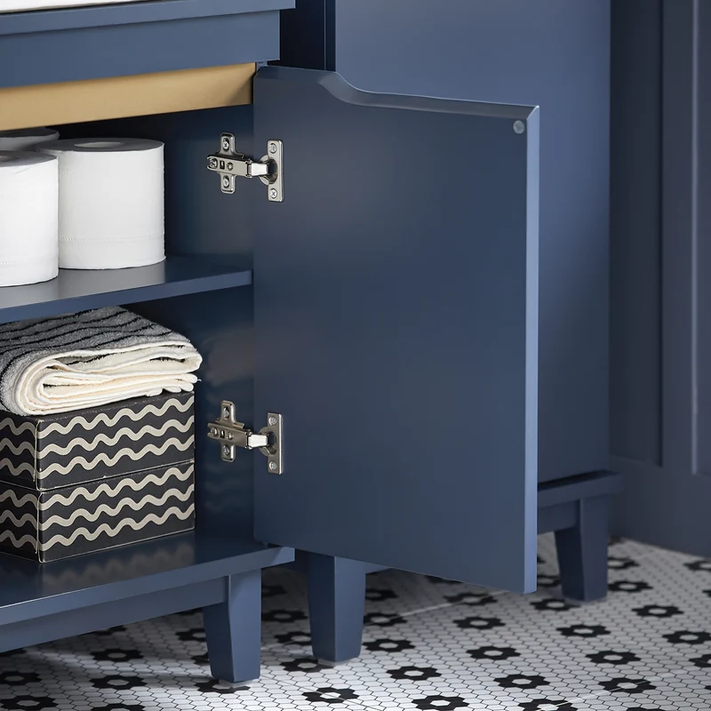 SoBuy BZR113-B Armario para Debajo del Lavabo 2 Puertas Azul