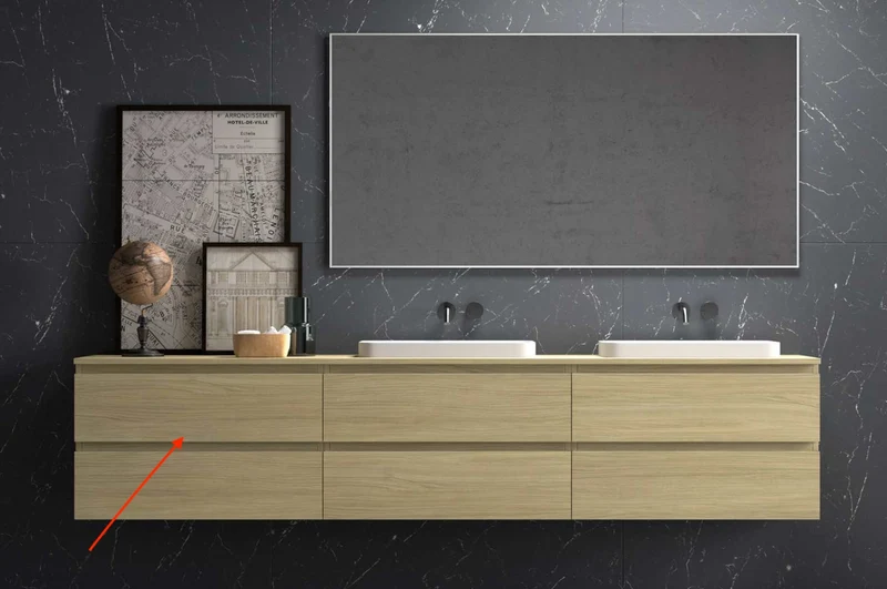 Mueble Auxiliar Leo Suspendido 2 Cajones Iguales - Bajo 50cm | Maderó