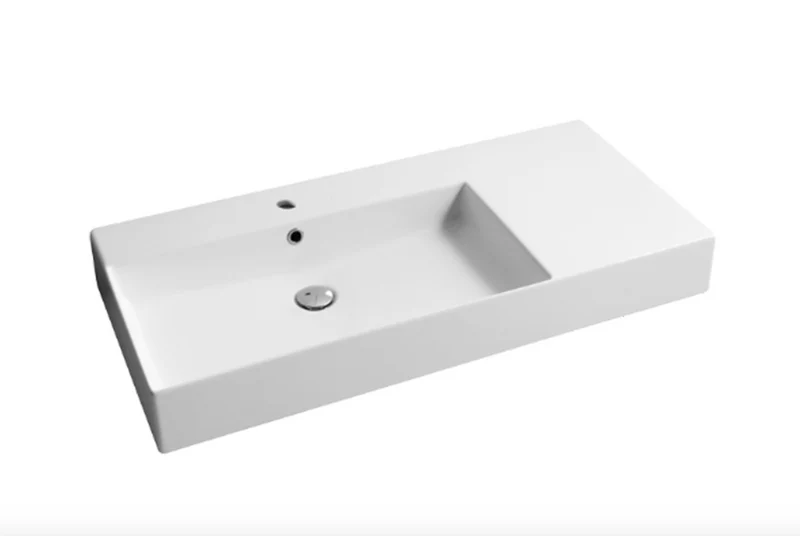 Lavabo Sobreencimera Maxi Rectangular Grande 3 Tamaños 100/120/141cm - Balneo Toscia