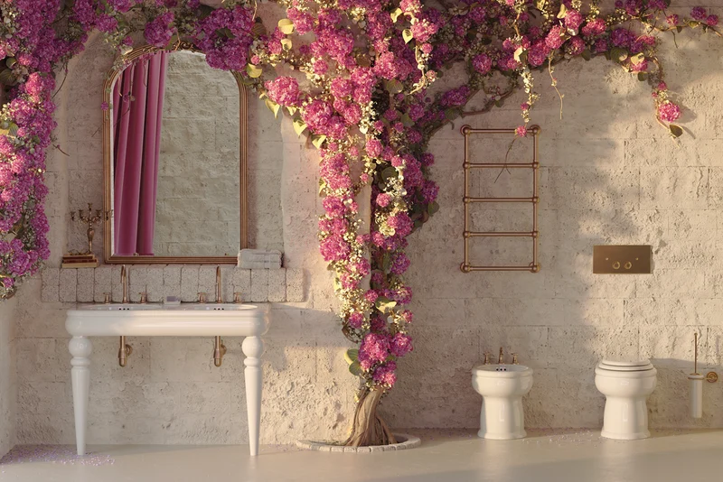 Lavabo Grande Doble Seno 120cm Romantica - Balneo Toscia Estilo Vintage