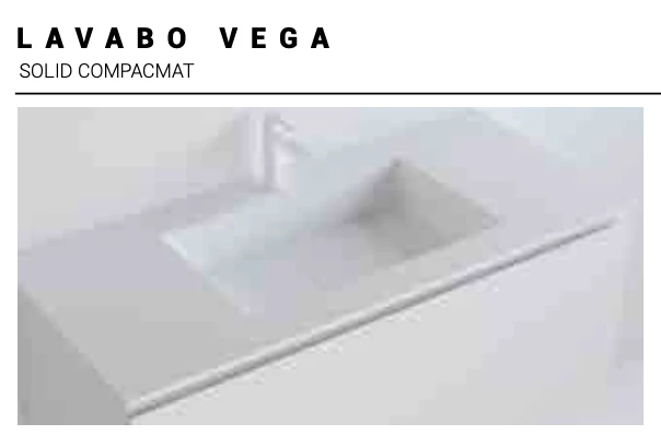 Encimera con Lavabo Encastrado Vega Blanco Mate - Maderó Atelier