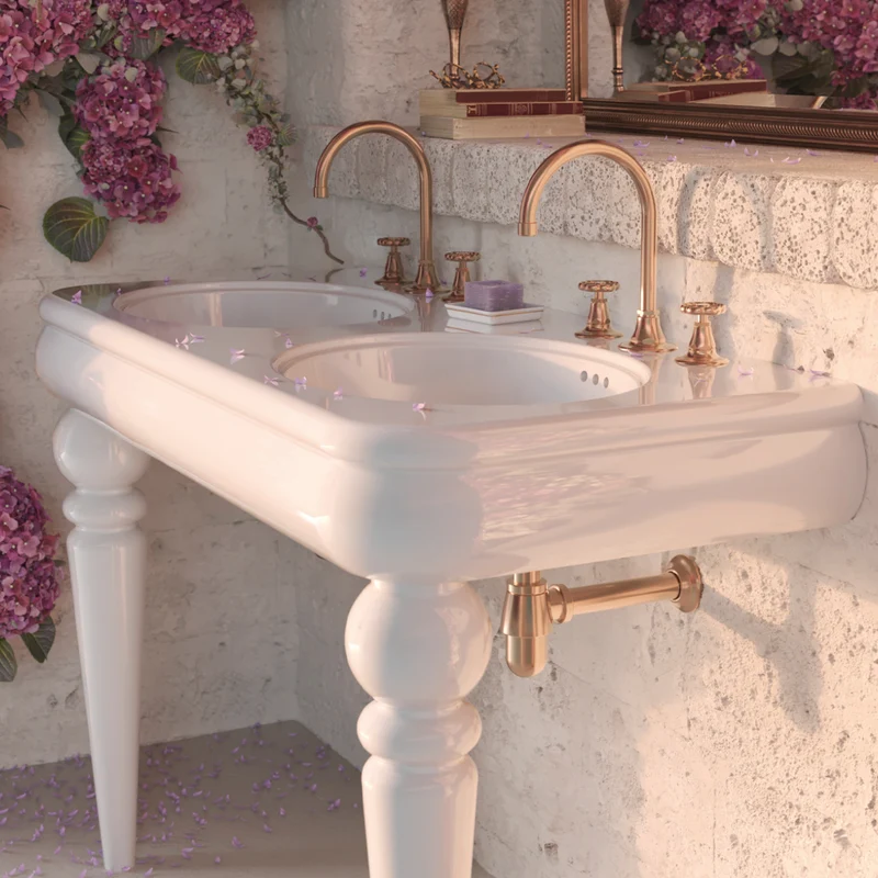 Lavabo con Patas Cerámica Romantica - Balneo Toscia Estilo Vintage