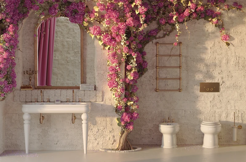 Lavabo con Patas Cerámica Romantica - Balneo Toscia Estilo Vintage