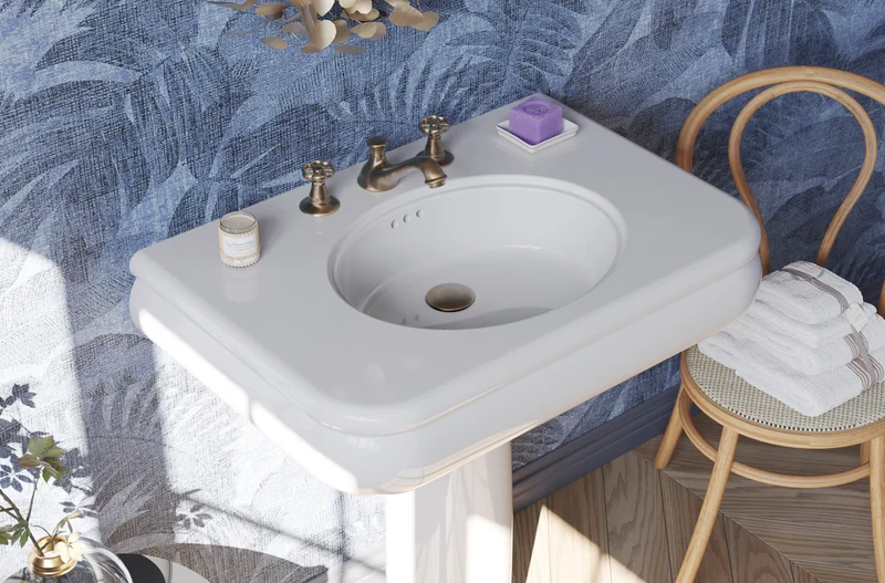Lavabo con Pedestal Romantica - Balneo Toscia Estilo Vintage