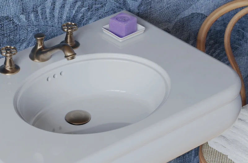 Lavabo con Pedestal Romantica - Balneo Toscia Estilo Vintage