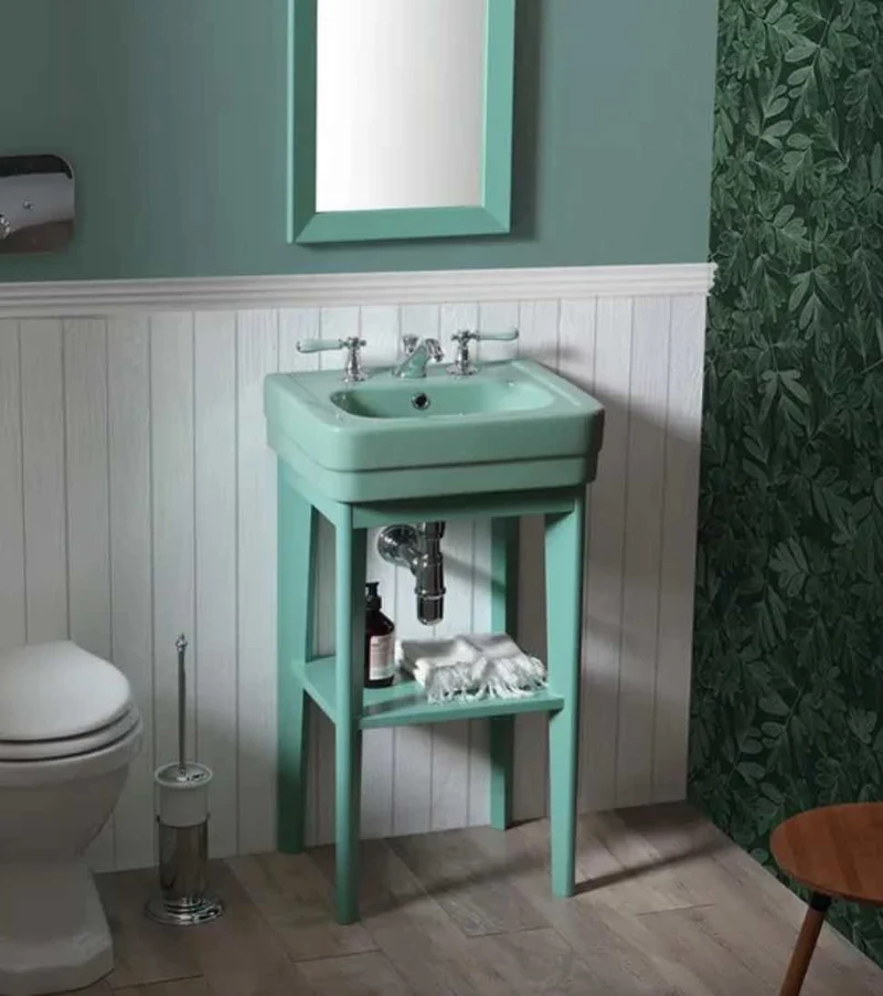 Lavabo con Mueble Abierto de Madera - Balneo Toscia Estilo Clásico