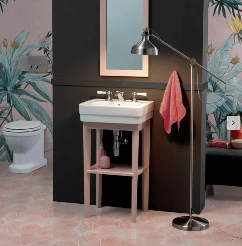 Lavabo con Mueble Abierto de Madera - Balneo Toscia Estilo Clásico