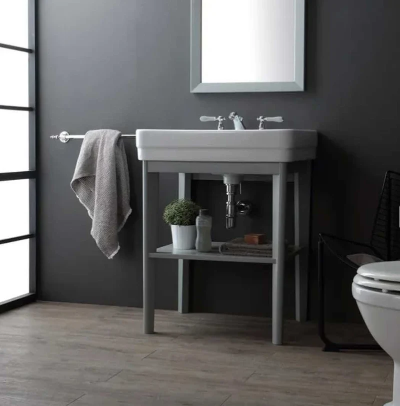 Lavabo con Mueble Abierto de Madera - Balneo Toscia Estilo Clásico