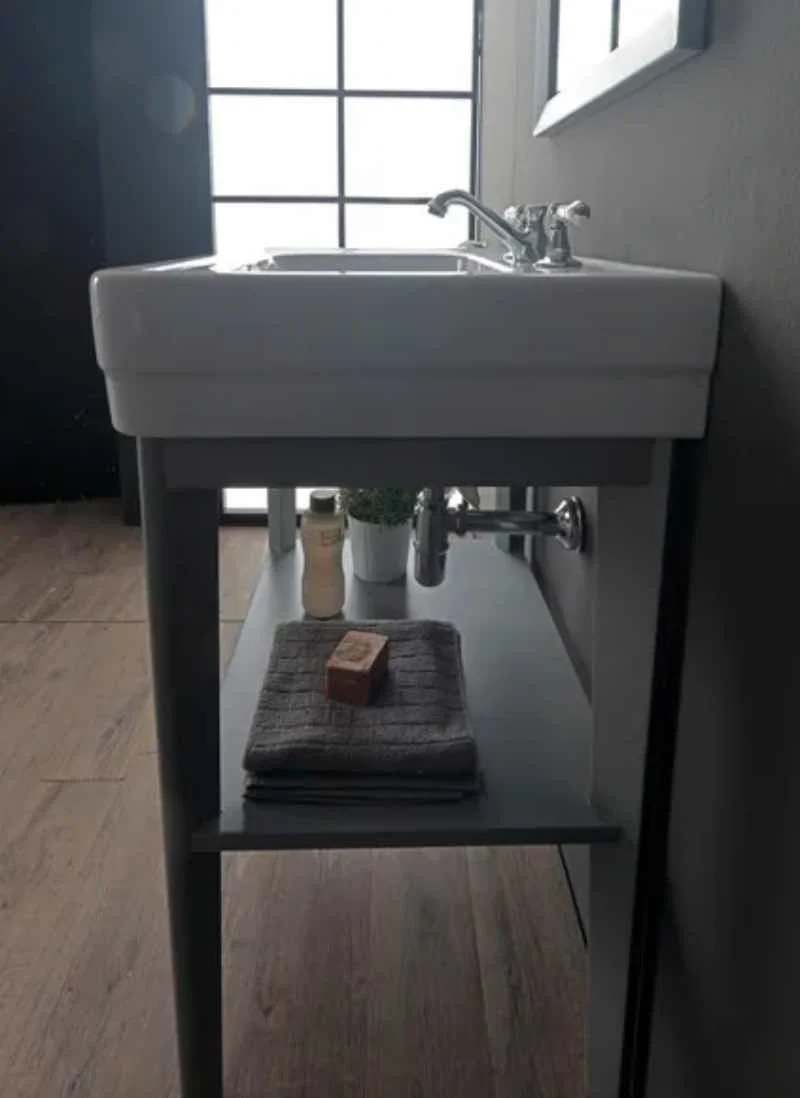 Lavabo con Mueble Abierto de Madera - Balneo Toscia Estilo Clásico
