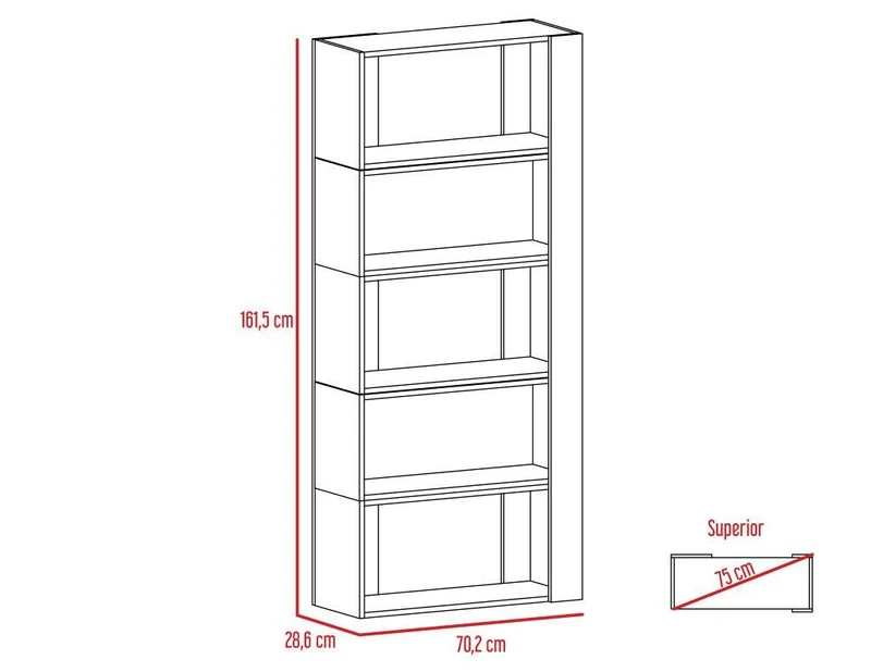 Combo para Sala, Ascher, Incluye Biblioteca, Mesa de Centro, Panel y Mesa para TV, Beige y Blanco