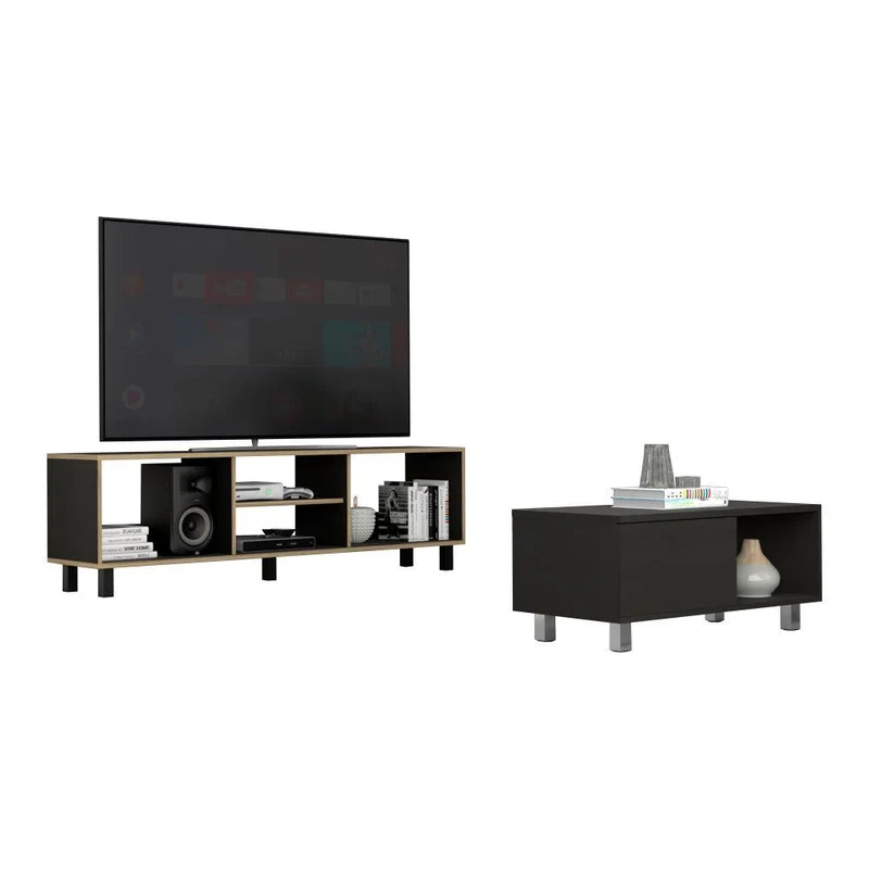 Combo para Sala Lebu, Incluye Mesa para TV y Mesa de Centro