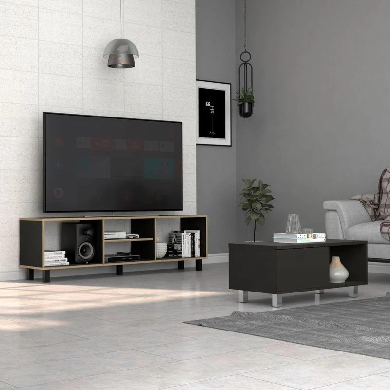 Combo para Sala Lebu, Incluye Mesa para TV y Mesa de Centro