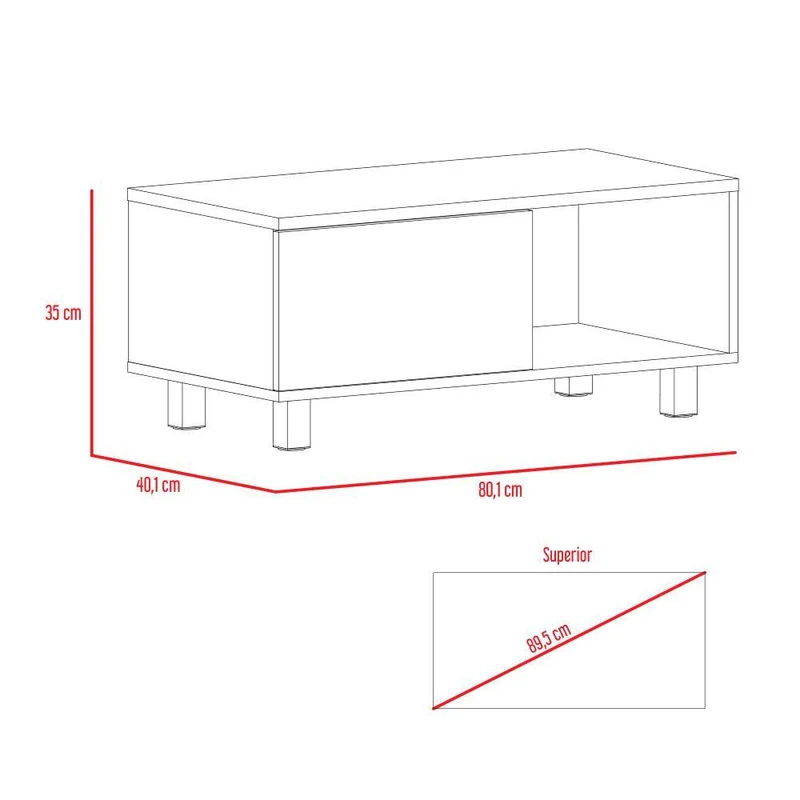 Combo para Sala Lebu, Incluye Mesa para TV y Mesa de Centro