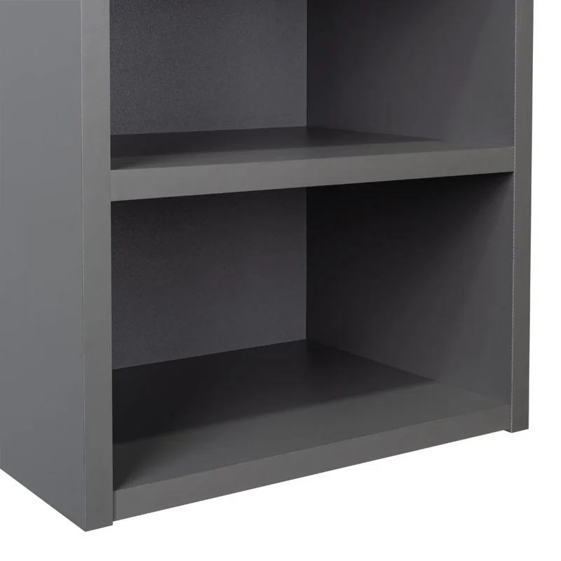 Gabinete de Baño Oporto, Wengue y Plata Oscuro, con espacio para guardar objetos de aseo personal