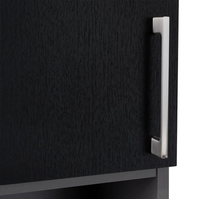 Gabinete de Baño Oporto, Wengue y Plata Oscuro, con espacio para guardar objetos de aseo personal