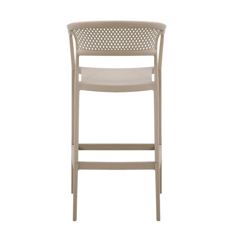 Set de 4 Sillas para Bar Salvador, Taupe, con Reposa Pies Doble Proposito