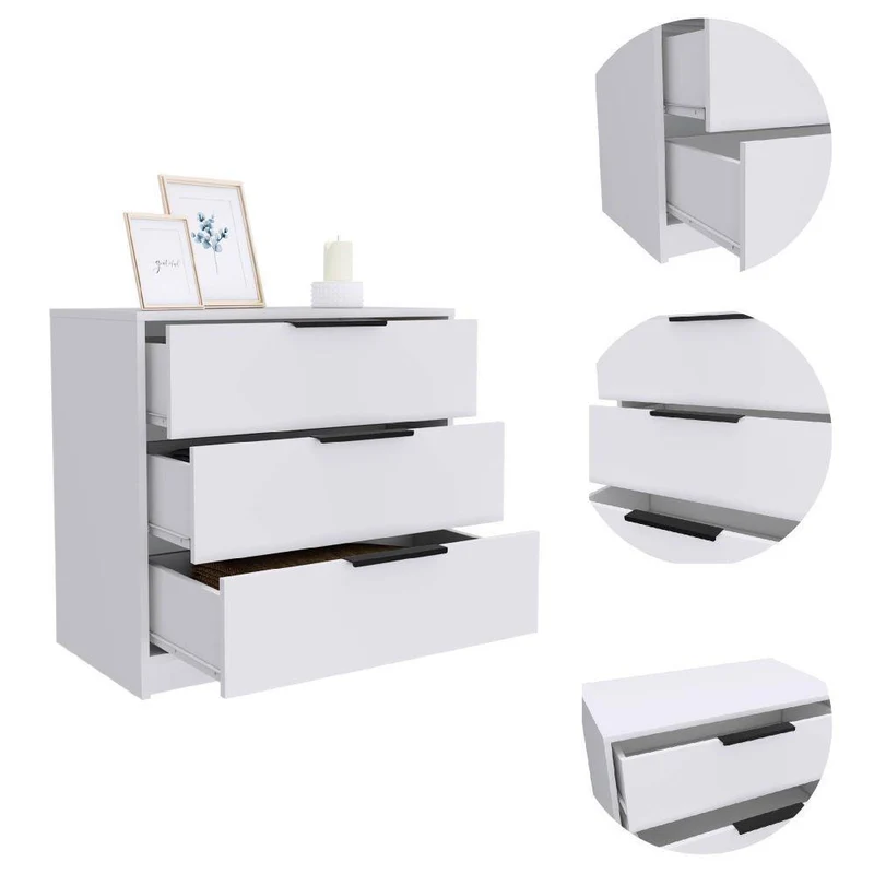 Set de 2 Organizadores Wesley, Blanco, con Tres Cajones ZF
