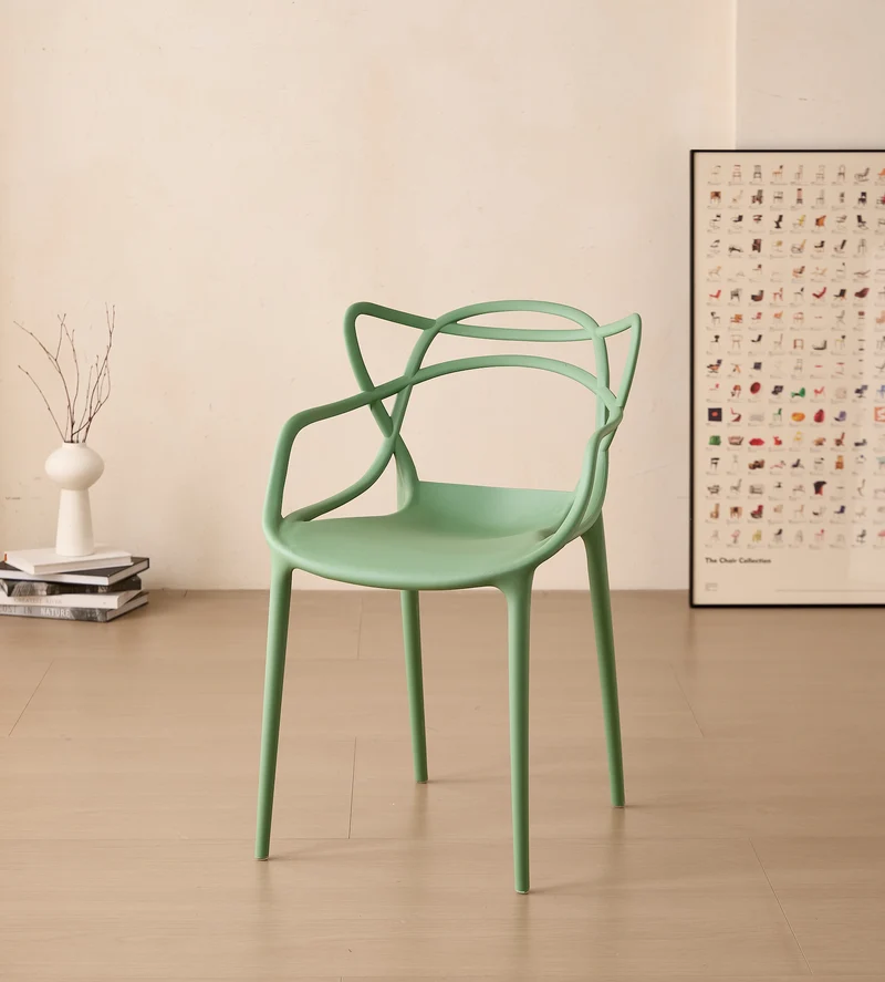 Set de 2 Sillas Palermo, Color Verde, con Espaldar y Diseño Moderno