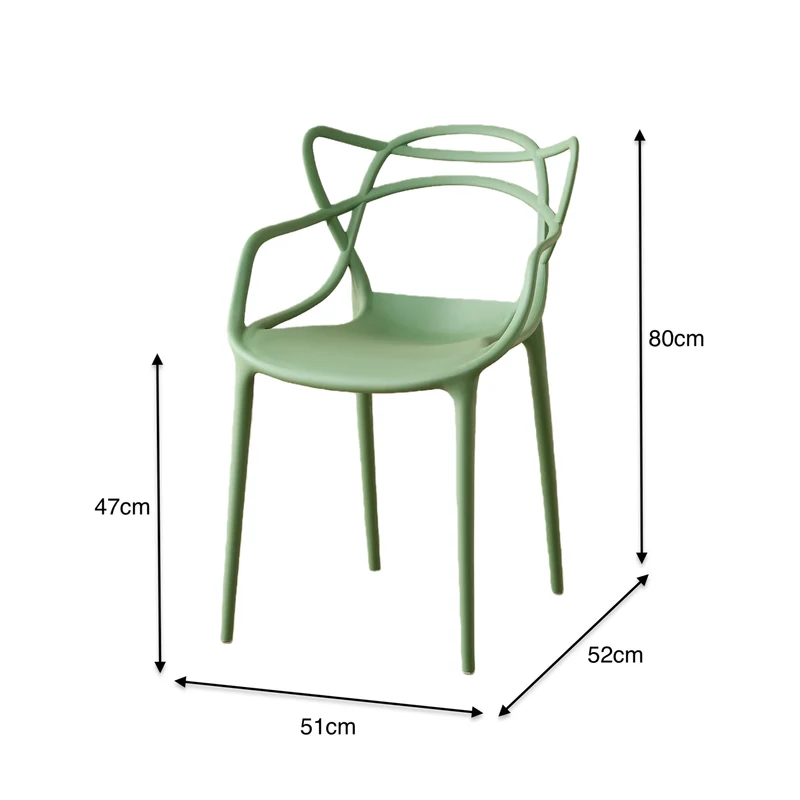 Set de 2 Sillas Palermo, Color Verde, con Espaldar y Diseño Moderno