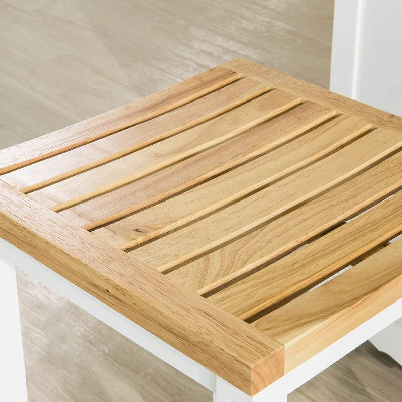 SoBuy FST29-WNx2 Taburetes de Bar x2 Cuadrado Silla Cocina