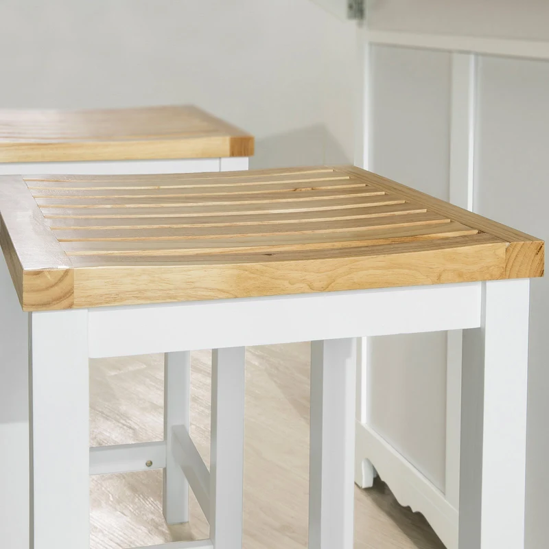 SoBuy FST29-WNx2 Taburetes de Bar x2 Cuadrado Silla Cocina