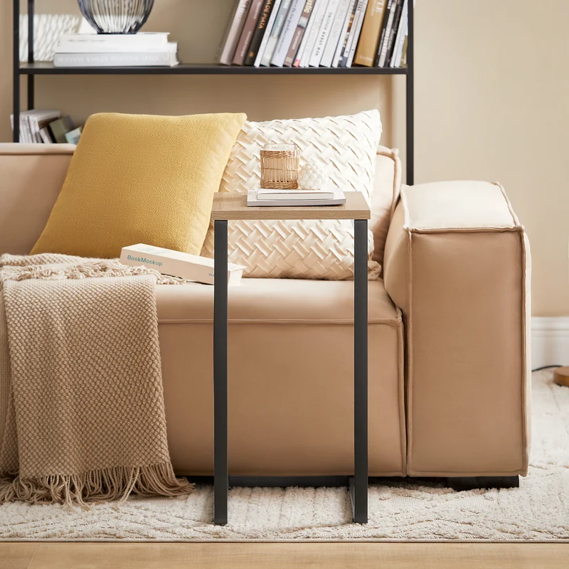 SoBuy FBT44-N Mesa Auxiliar para Sofá Madera